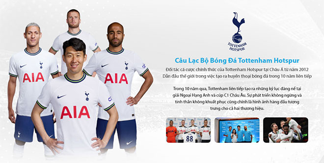 Fun88 đối tác cá cược của CLB Tottenham Hotspur