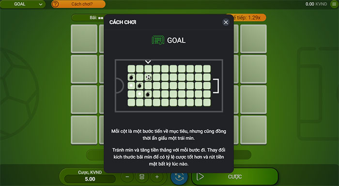 Cách chơi game siêu tốc Goal tại Fun88